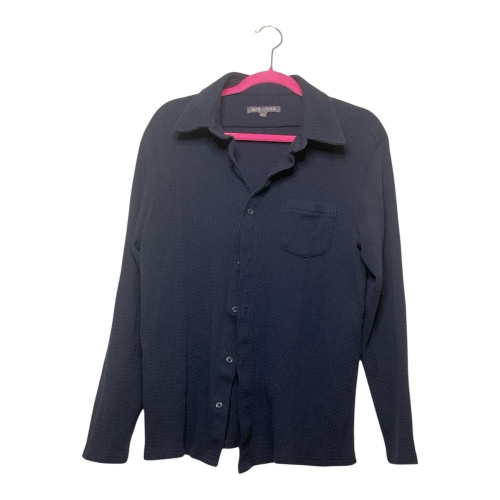 Mens NWOT Slate + Stone waffle, button-up, long sleeve, size XL